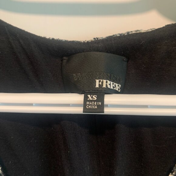 Aritzia Wilfred Free "Devore" velvet burnout dress (black/grey/cream, size XS) - Picture 3 of 4